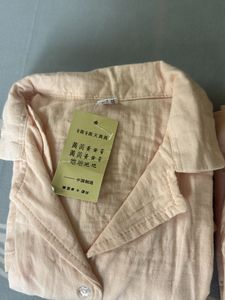 Cozy Cotton Pajama Set - Soft Peach