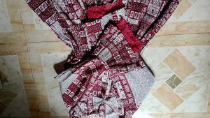 Maroon Ethnic Print Maxi Dress