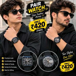 Stylish Pair of Black Watches