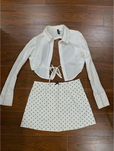 H&M Open Back Crop Shirt