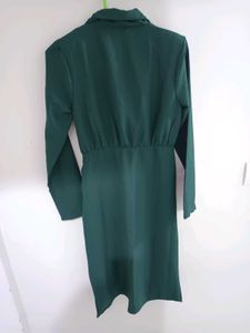 Emerald Green Ruched Blazer Dress