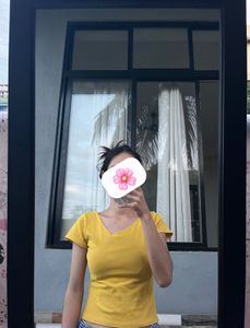 Yellow V-Neck T-Shirt