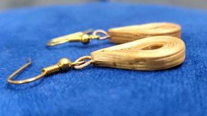 Bamboo Leaf Shape Drop Earrings