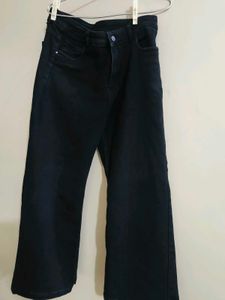 Wide Leg Black Jeans