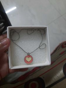 Cute Heart Pendant  Silver Necklace