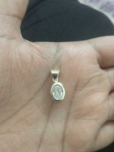 sterling silver solitaire zircon stone pendant