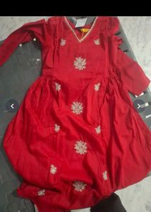 Elegant Red Kurta Set with Dupatta