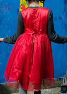 Beautiful Net Sequence Work Frock For Kiddos