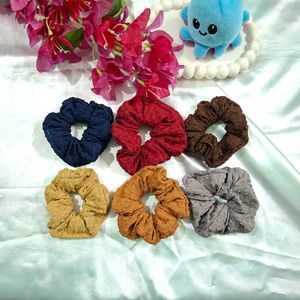 Pack of 17 pcs Textured Scrunchies