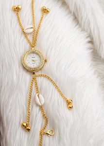Bohemian Cowrie Shell Watch Necklace