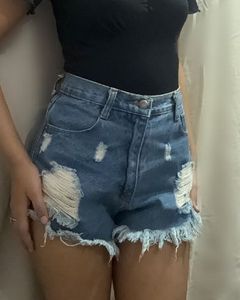 Distressed Denim Shorts