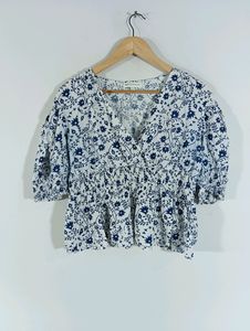 White Printed Casual Top (Women)