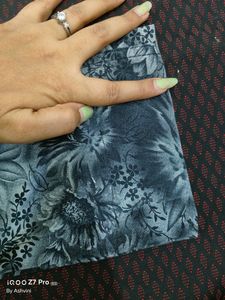 Black And White Floral Printed Jeans