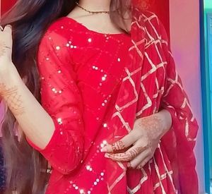 Maroon Colour Suit Pant &amp; Dupatta Set