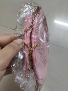 Pink And Gold Brand New Sling Bag For Women