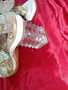 Sparkling Bow Clear Heels