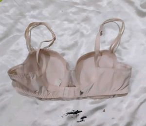 Nude Padded Bra with Lace