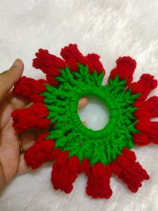 Crochet Flower Hair Tie