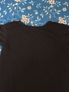 Stylish Black V-Neck Tunic Top