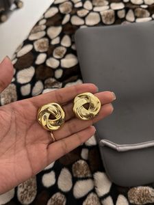 Gold Tone Knot Earrings