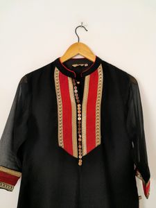 Black Kurta With Dupatta (Women's)