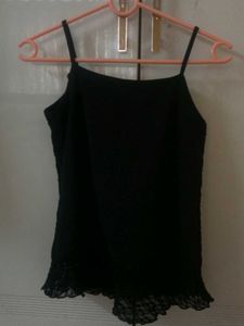Black Lace Trim Cami