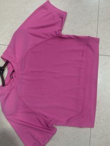 Vibrant Pink Cropped T-Shirt