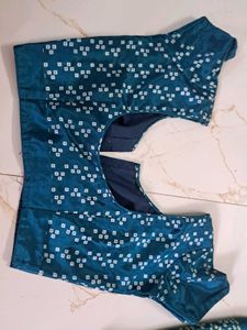 Beautiful Teal Saree with Print
