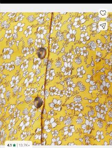 Yellow Floral Print Peplum Top