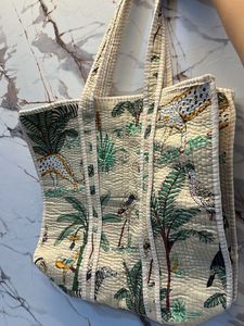 Brand 🆕 Exotic Jungle Block Print Tote Bag