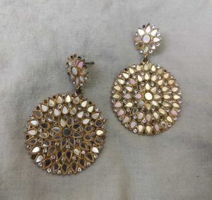 Boho Beaded Tassel Earrings + diamond mirrored ear