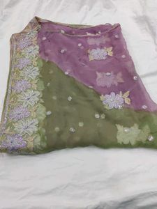 Embroidered beautiful chiffon dupatta