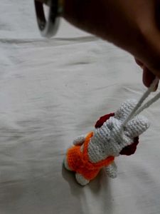 Crochet Miffy Keychain with headphones 🎧 🐇