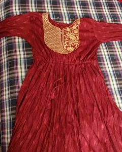 Maroon Anarkali Kurti / Long Ethnic Dress