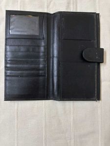 Black Leather Bifold Wallet
