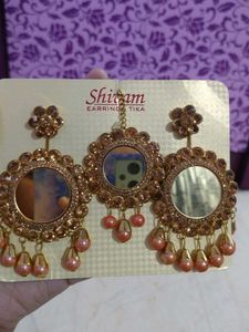Beautiful Earrings and Tikka Set