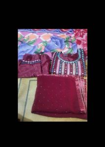 Beautiful mirror work suit