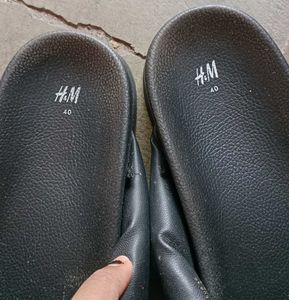 H&amp;M black Bow Ladies Mules Sliders(40)
