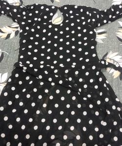 Chic Black Polka Dot Dress