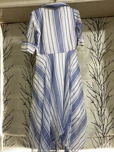 Mid Dress With Hogh Low Cut With Belt