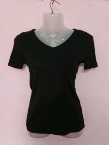 DEFACTO Women's Black Tshirt/Top