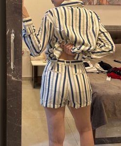 Hww Stripe Shirt &amp; Shorts Coord, New