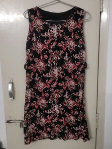 Red Floral Printed Dress