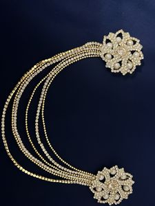 Exquisite Rhinestone & Pearl Hair Chain/Maangtikka