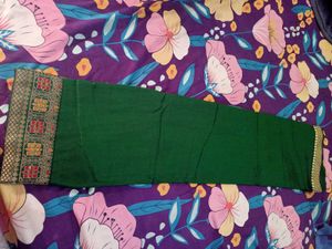 Elegant Green saree with Embellished Border