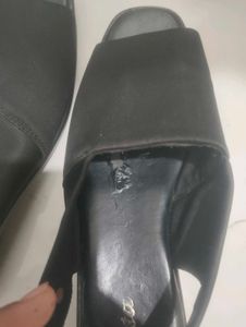 Bata Stylish Black Slingback Sandals