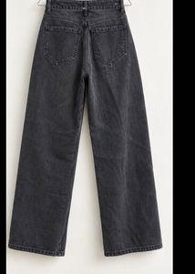 Washed Black Wide Leg Jeans