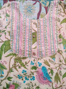 Floral Bird Print Kurta