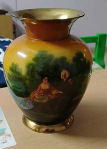 Brass vase- painted