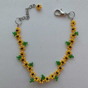 Cute Sunflower Beaded Bracelet🌻